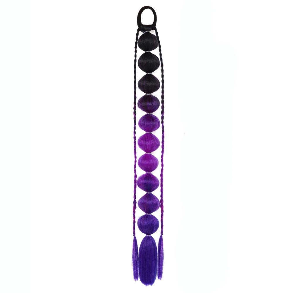 Lantern Braid Bubble Jumbo Braid Colorful Braided Ponytails Natural Twist Braid Bulk  for Women