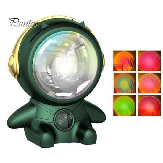 

Привлекательный регулируемый угол 2000K, светодиодный светильник на закате, проекционная лампа в форме астронавта, товары для вечеринок зелёный