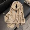Scialle in Seta Oro Tencel Cotone Seta Moda Donna Versatile Imitazione Seta Sottile Farfalla Lunga Sciarpa da Spiaggia Sciarpa