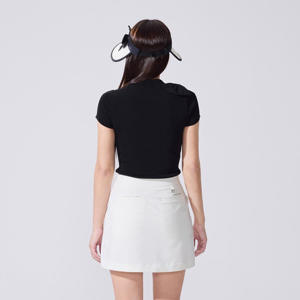 FAIRLIAR GOLF Folded A-Line Skirt (Cream)