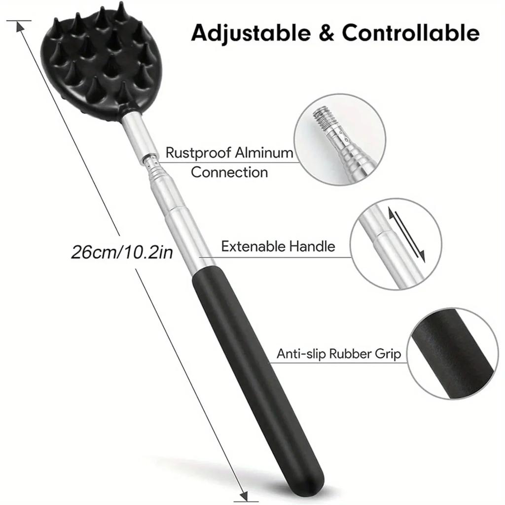 3Pcs/Set Back Scratcher Telescopic Scratching Back Scratcher Massager Kit Scraper Extendable Telescoping Itch Massage Relaxation