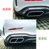 For Mercedes Benz C-Class W206 C200 C260 C300 AMG  Tail Throat Exhaust Decorative Frame Car Sticker Modification Accessories
