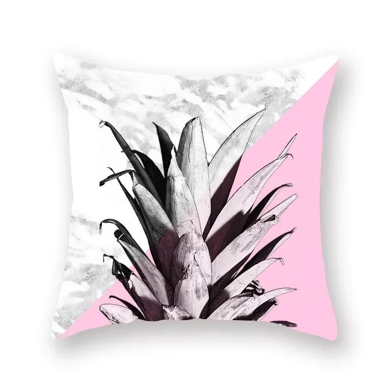 Flower Cushion Cover Pineapple Floral Pillow case Decorative for Sofa Car Seat Living Room Home Decor Soft Summer Covers 45x45cm