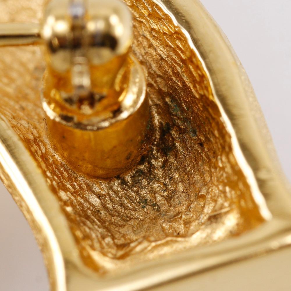 Chanel Bamboo COCO Mark Brooch Vintage Plated Gold 35g Women Used