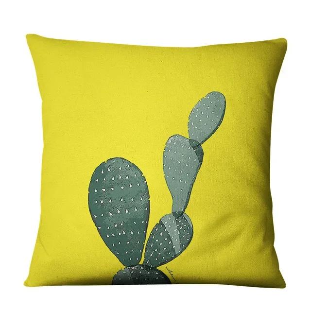 Succulent Cactus Pattern Square Soft Pillowcase Home Bedroom Hotel Car Decoration, And Comfortable Customizable