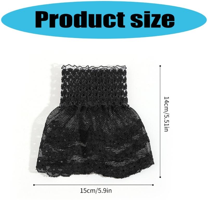 3D Lace Design Detachable Arm Sleeve Fingerless Hand Sleeve for Stylish Outfits Cosplay Event Daily Fashion Wear Comfort