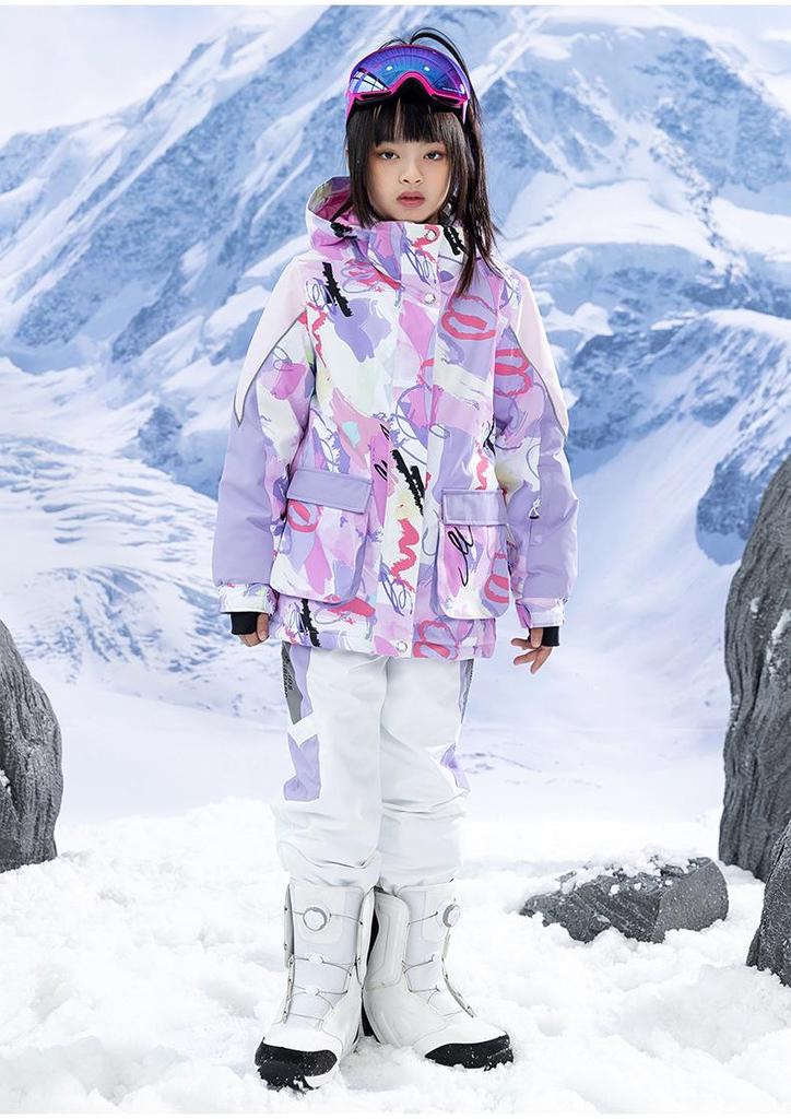 Kids' Waterproof Winter Ski Suit - Windproof, Warm, Thickened Snowboard Clothing