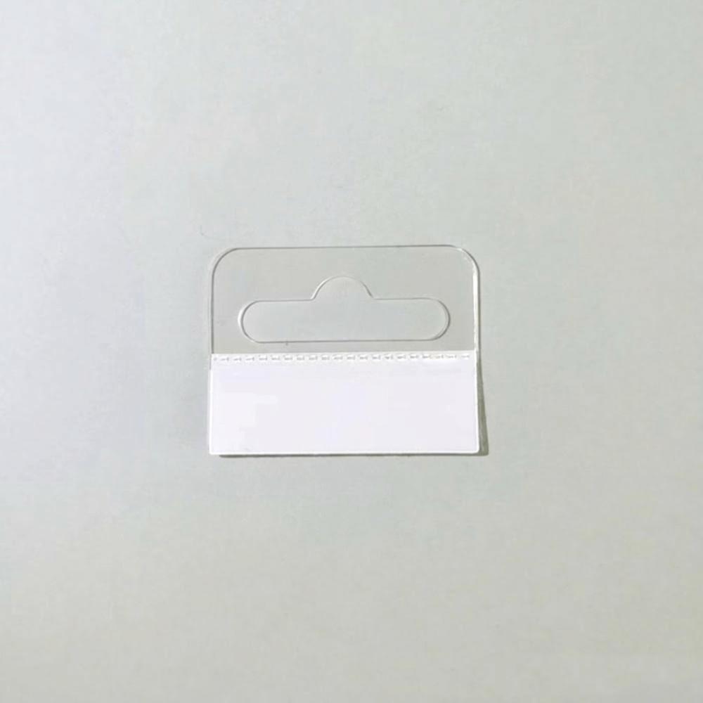 100PCS Self-Adhesive Plastic Hanging Tags PET Plastic Store Retail Hang Tabs Retail Display
