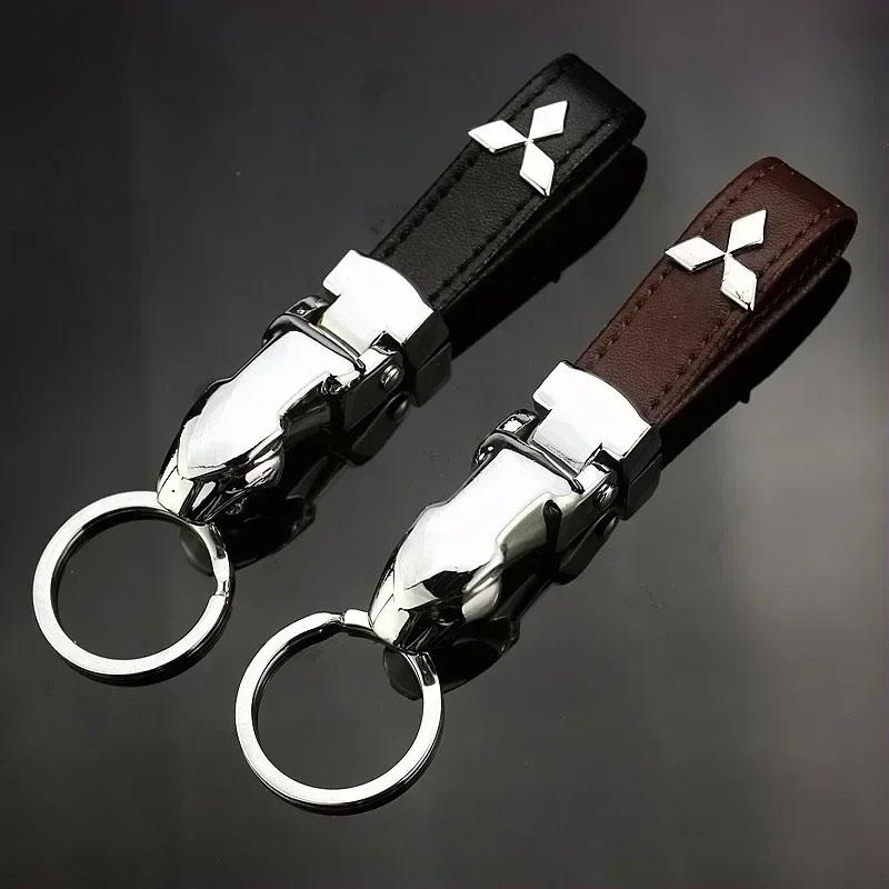 Metal Car Key Chain Holder Keyring Pendant Gift for Mitsubishi ASX L200 EVO Lancer Montero Mirage Pajero Galant Xpander Eclipse