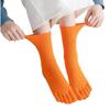Women's Five-Finger Mid-Calf Cotton Socks - Solid Color, Odor-Resistant, Sweat-Absorbing, Ideal for Spring/Summer Sports.