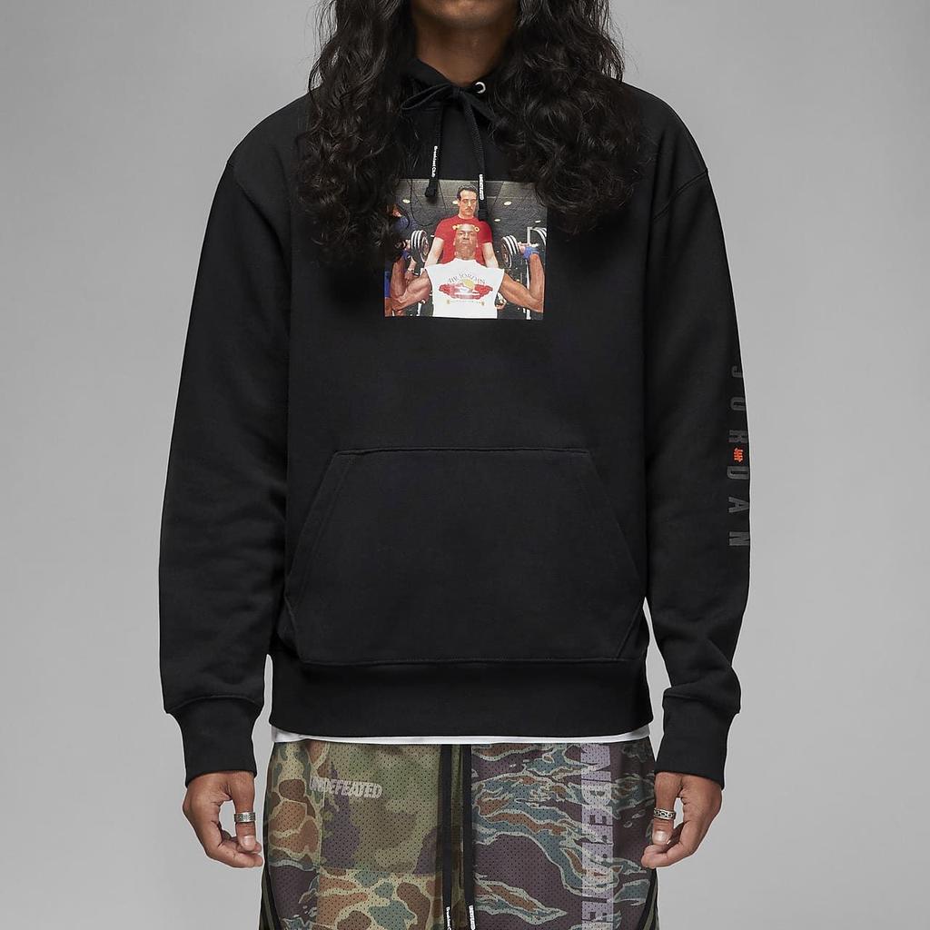Jordan x Undefeated Weights Hoodie Black Men Streetwear DX6317-010