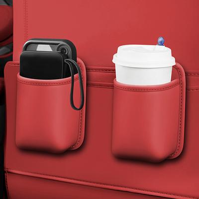 NEW Leather Water Cup Storage Box By The Car Door And Multi-functional Beverage And Garbage Storage Box On The Back Of The Seat