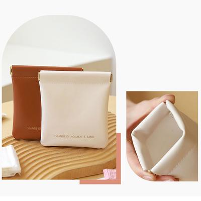 Mini borsa per cosmetici in ecopelle impermeabile elegante chiusura magnetica portatile multifunzionale per donne rossetto trucco assorbente sacchetto portamonete regalo