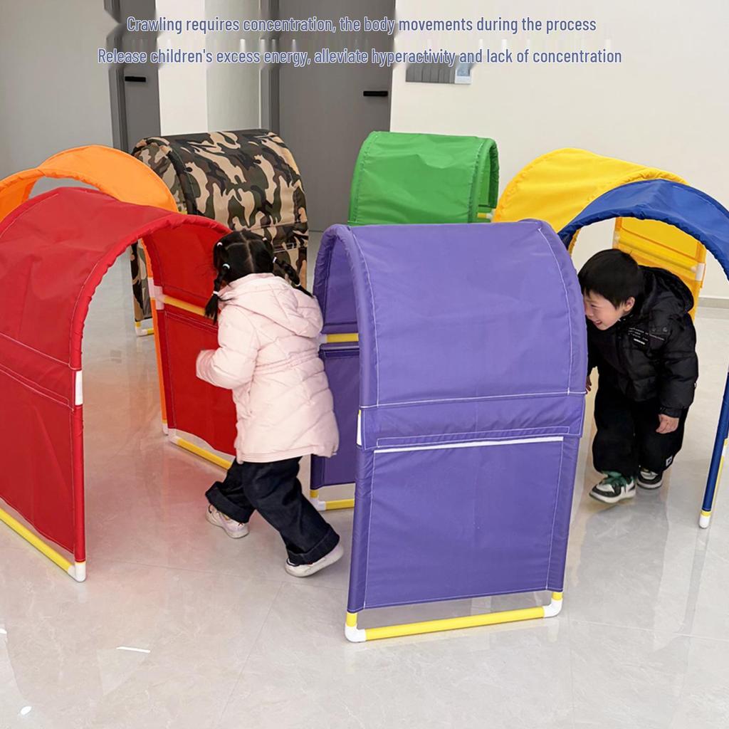 Rainbow Tunnel Sensory Crawl Archway for Children - Indoor Early Education Toy