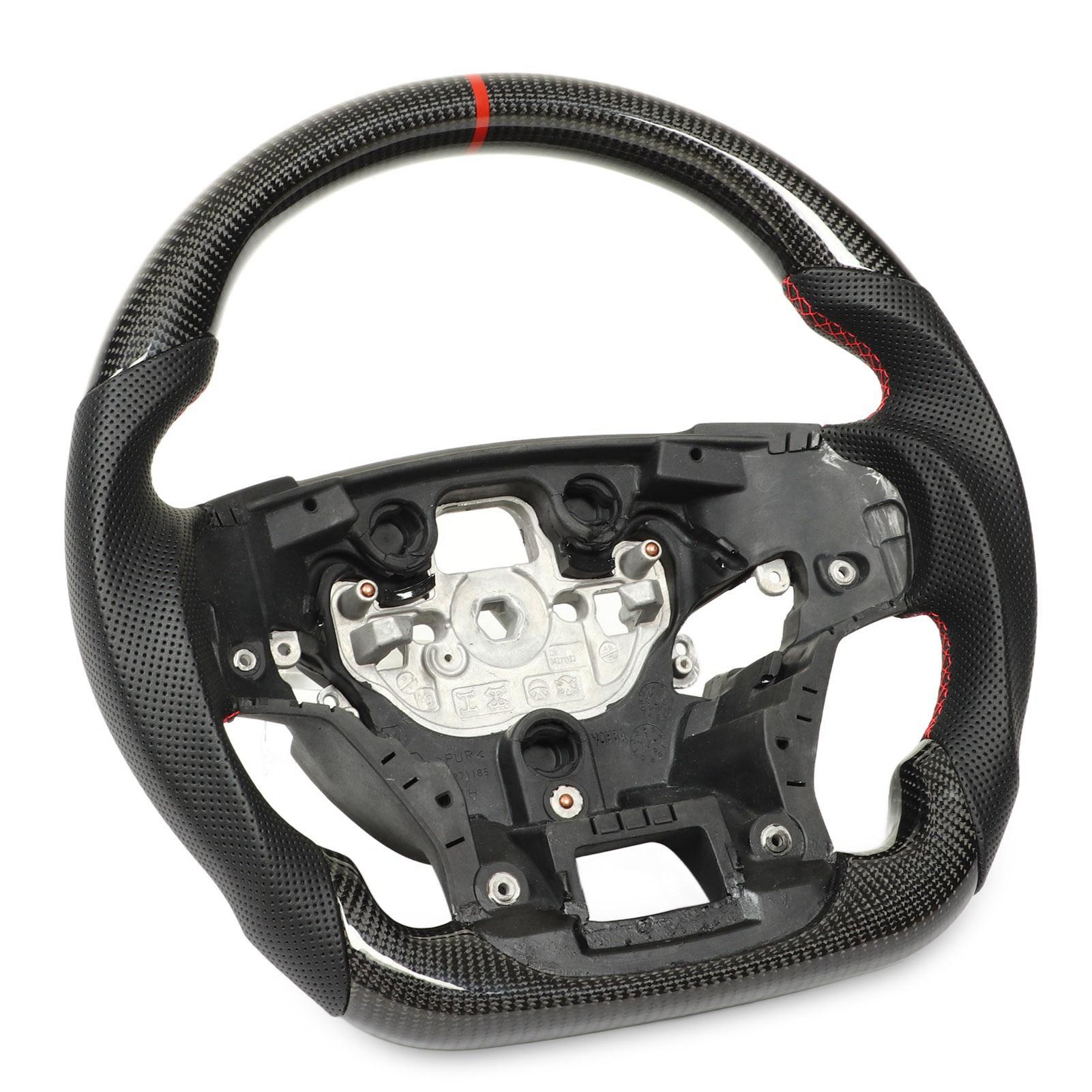 Carbon Fiber Steering Wheel Perforated Leather Steering Wheel Replacement For Ford Ranger Raptor 2019 to 2022