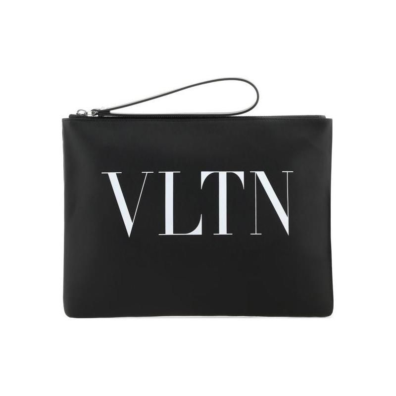 

Valentino VLTN Print Logo Palladium Metal Accessory Smooth Calfskin Clutch Men Clutch 2Y2P0299LVN-0NI Box(Basic Set+Box)