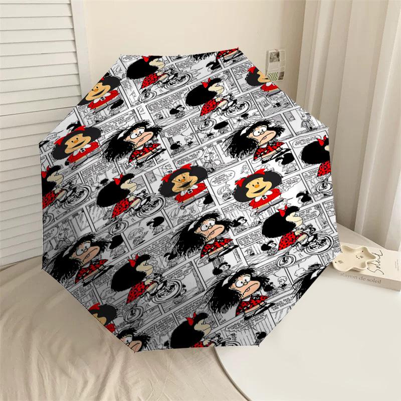 

1PC Mafalda Comics Umbrella-8-Rib Reinforced, Automatic Open, Lightweight & Durable, Cute Fashion Accessory for Outdoor-W201
