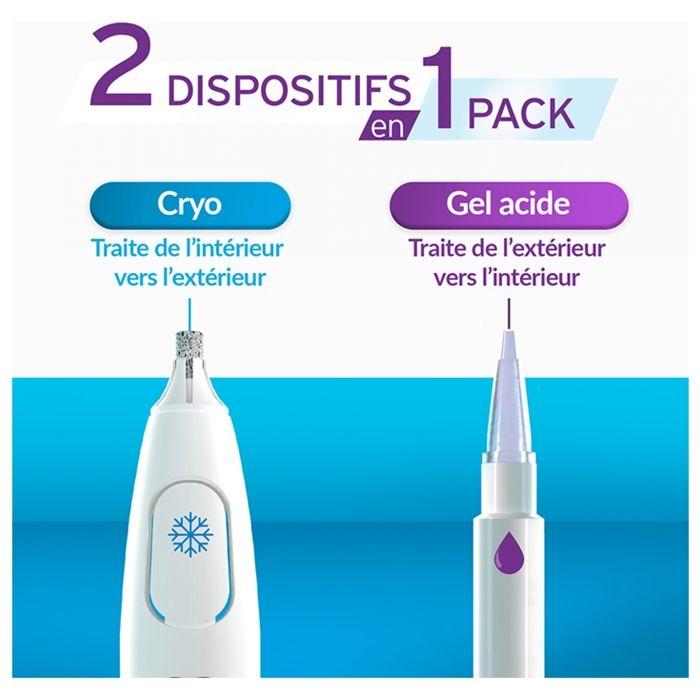 Excilor® Traitement des verrues Duo power Cryothérapie et Gel acide