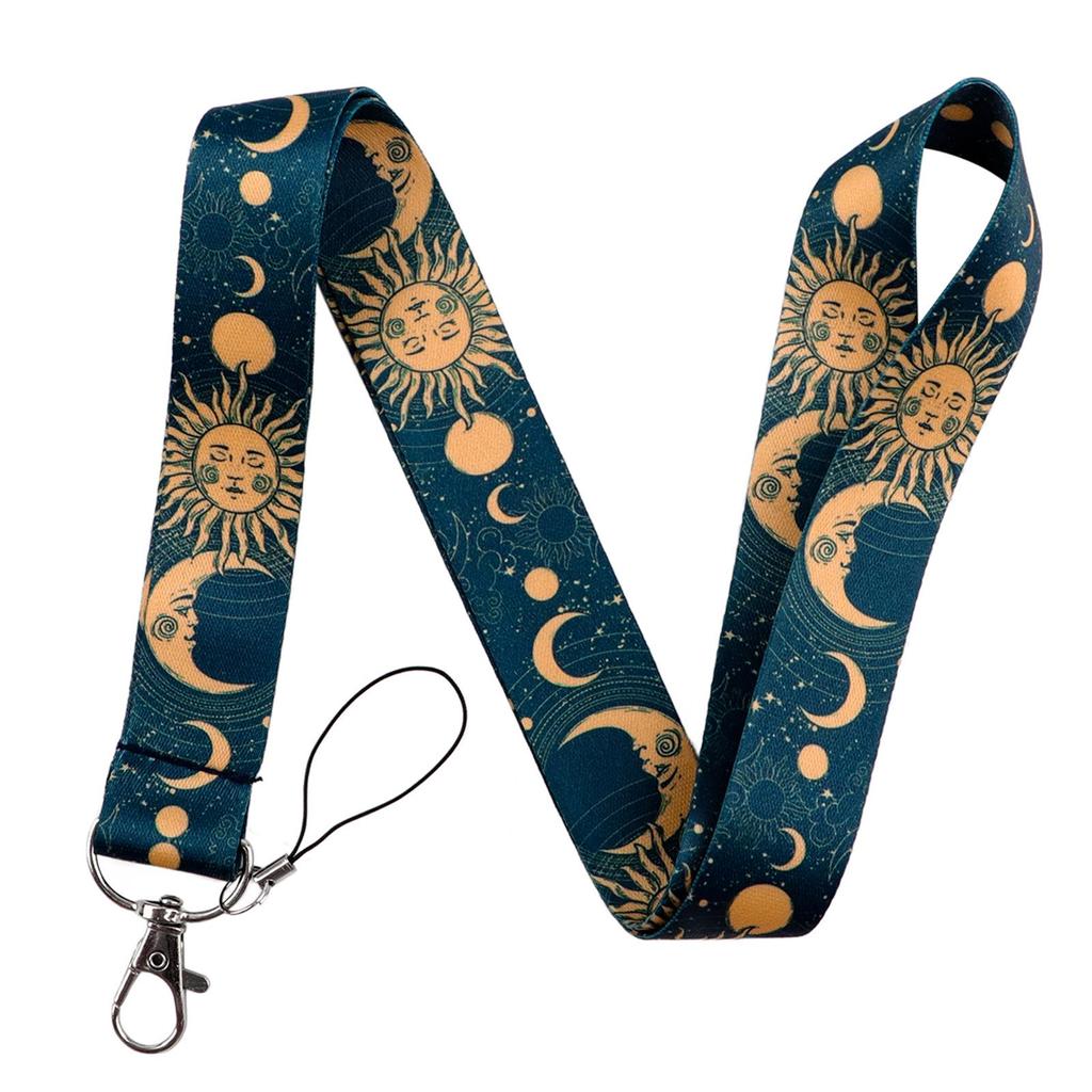 Moon Planet Cell Phone Lanyard: ID, Campus Meal, and Bus Card Holder