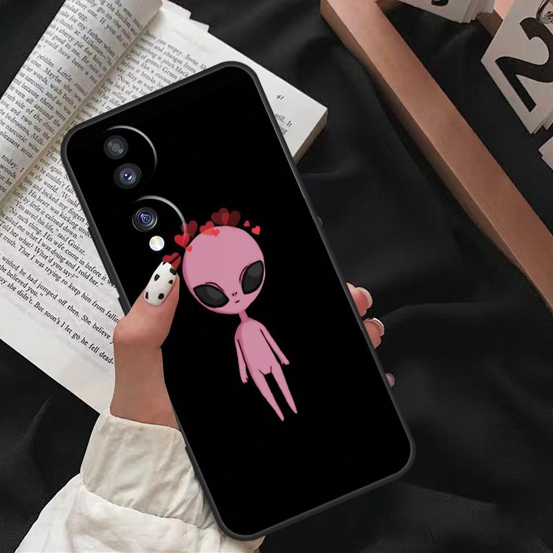 Cartoon Space Alien UFO Case For Honor X8 X9 X7 X6 a 8X 9X X9a Cover For Honor Magic 5 Pro 10 50 70 90 Lite Coque