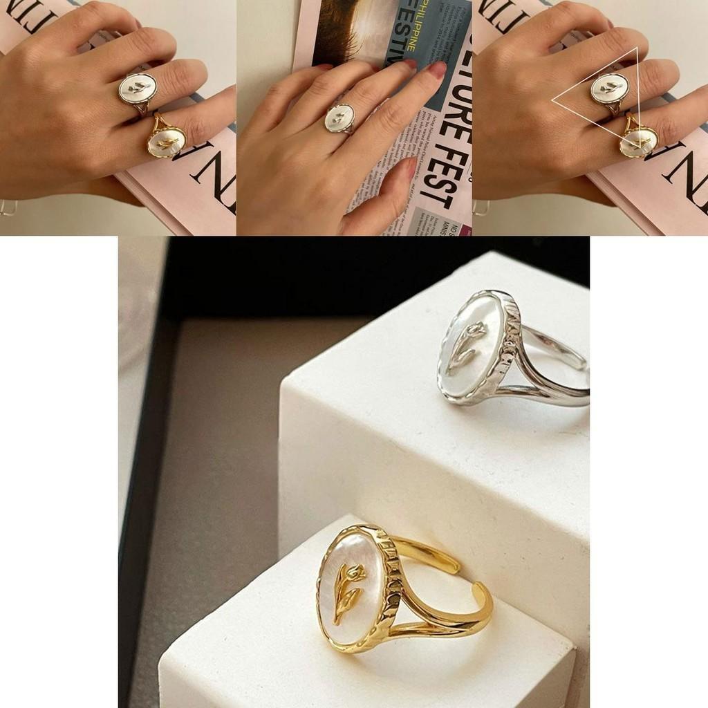 Vintage Elegant French Romantic Tulip Ring In 925 Pure Silver Floral Design Women For