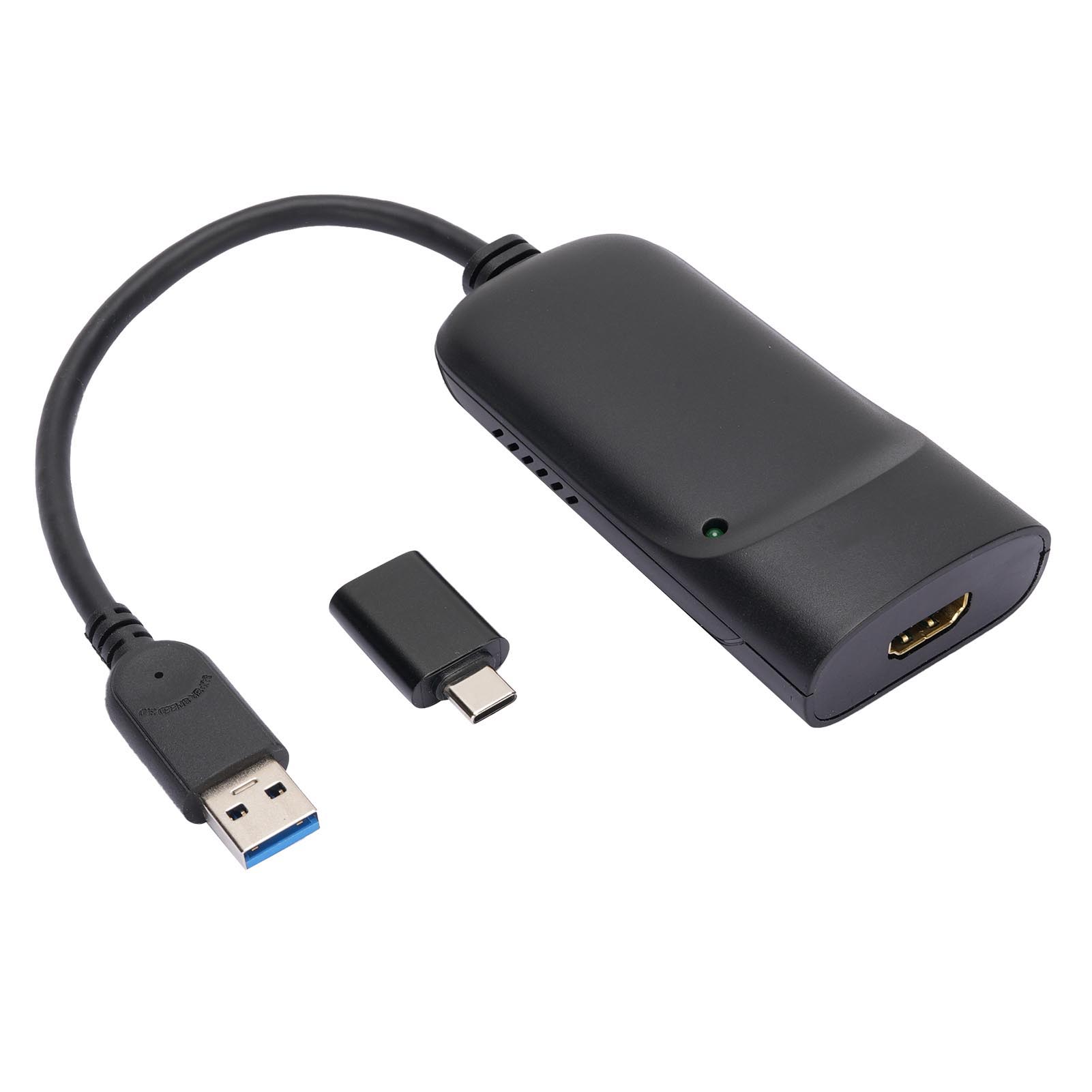 

Адаптер USB3.0 к HDMI 2K Подключаемый o Выход Вход для микрофона
