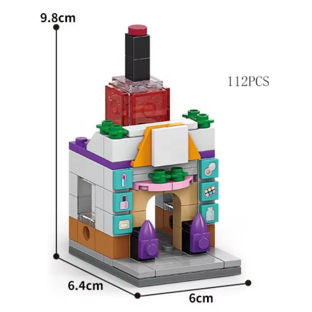 

Мини-магазин, наборы для просмотра улиц, модельные строительные блоки, гамбургер, ресторан, розничный магазин, креативная архитектура, друг, город для девочек