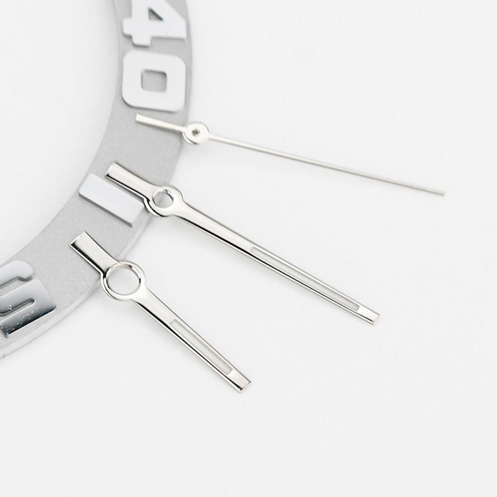 Logbook Needles Nh35 NH36 Polished Silver Hands 8*12*12.5mm Baton Style Datejust Hands Watch Hands C3 Blue Luminous Replacement