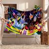 Sonic the Hedgehog Printed Flannel Blanket, Skin Friendly Warm Throw for Indoor Couch Bed Daily Use