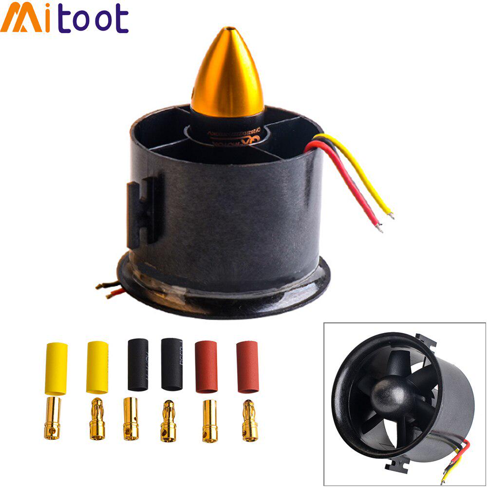 70mm Duct Fan+3000kv Motor Spindle-4mm/64mm Fan+4500kv Motor/90mm fan+1750KV Motor for Jet RC EDF