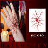 Waterproof Halloween Tattoo Stickers: Realistic Scars, Veins, and Cracks for Face and Arms