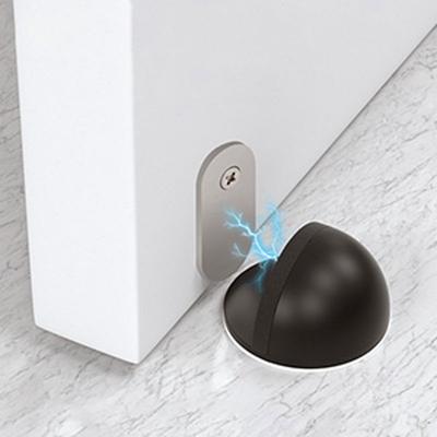Magnetischer Türstopper aus Edelstahl, stanzfrei, mit magnetischer Saugnapf-Gummi-Halbkreis, Antikollisions-Türstopper