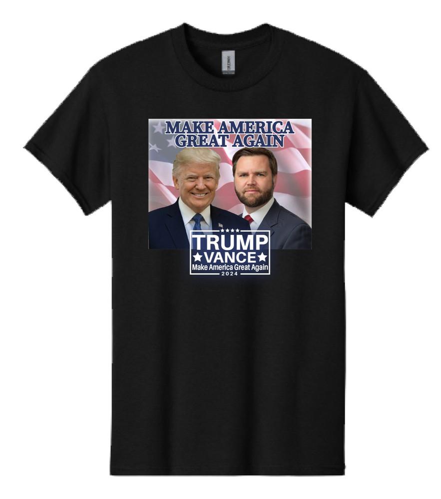 TRUMP VANCE Photo Make America Great Again T-Shirt 2024 Election Republican Unisex T-Shirt M