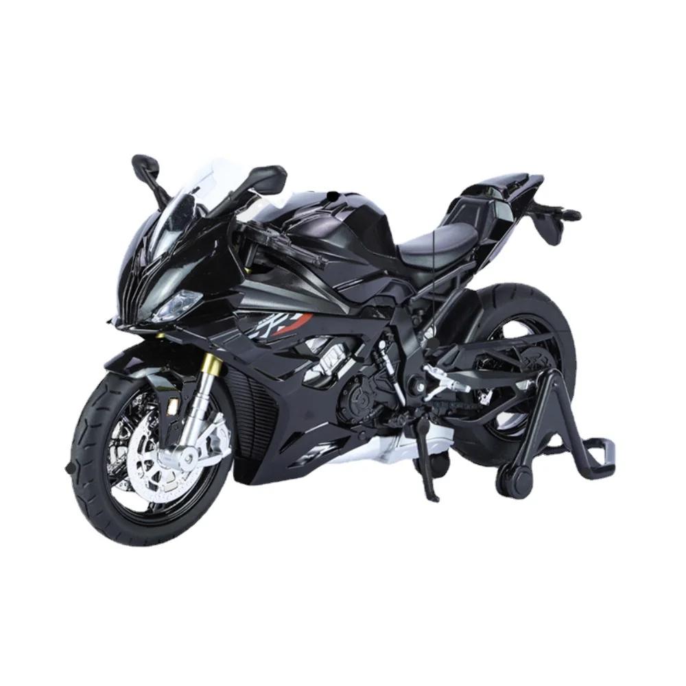 1:12 RRS1000 R1250GS Motorcycle Car Model Toys Wheel Steering Alloy Body Rubber Tires Motorbike Models for Children's Gifts