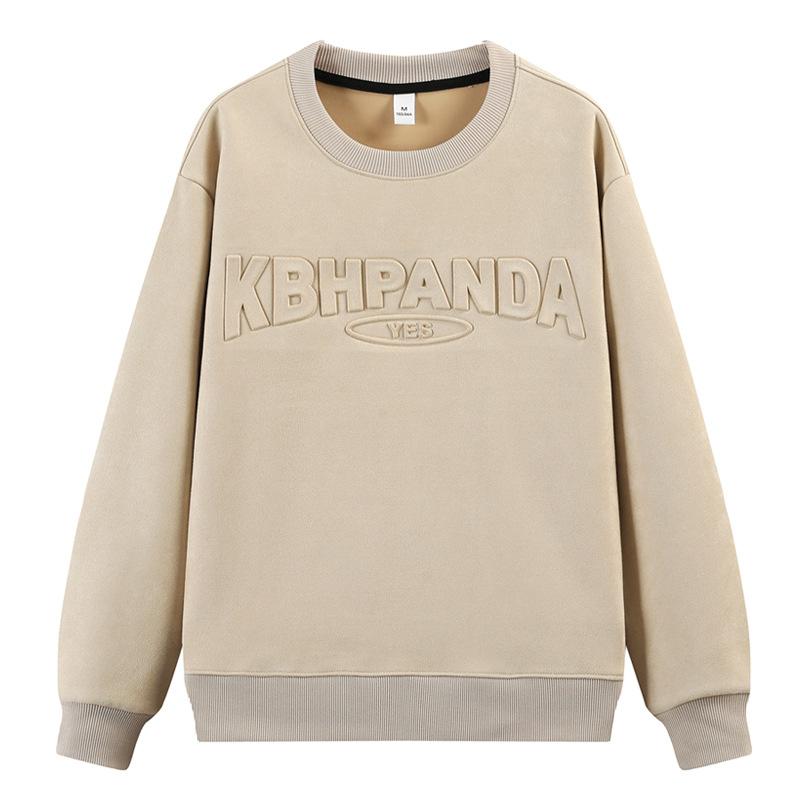 Herr Vår och Höst Casual Sweatshirt Herr Trendigt Märke Mode Bokstav Präglad Trendig Ungdom Rundhalsad Sweatshirt Herr