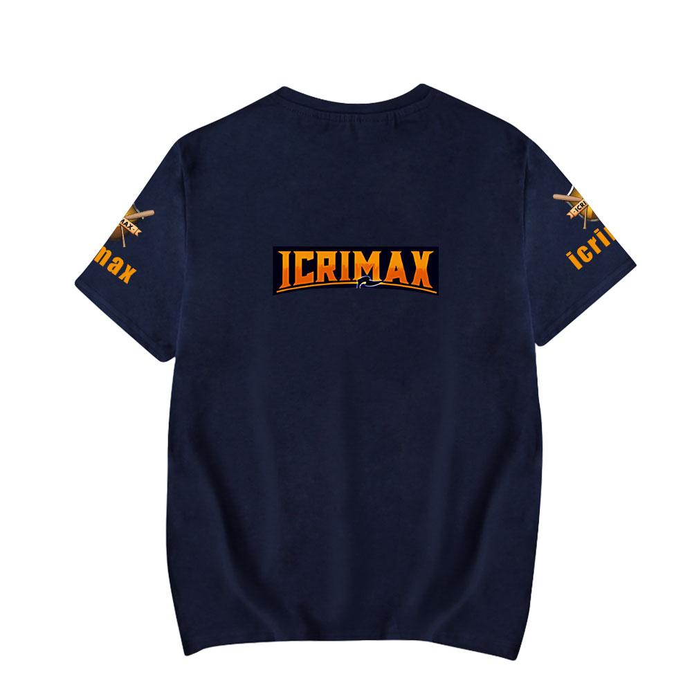 Camiseta para Homens Mulheres Roupas de Verão Fitness Icrimax Gola O Camiseta Masculina para Homem Oversized Nova Camisetas Masculinas Tops