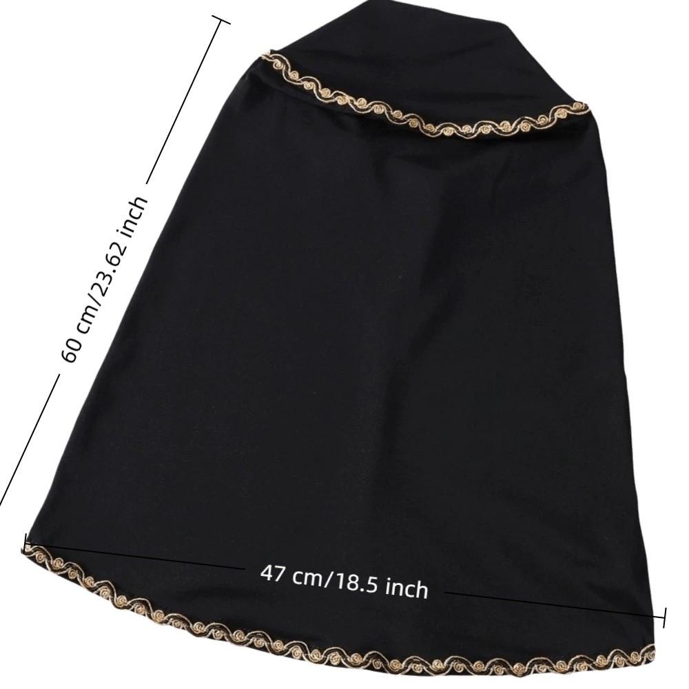 Comfortable Breathable Instant Headscarf Gold Lace Fabric Full Cover Neck Underscarf Spandex Plain Hijab Scarf Women