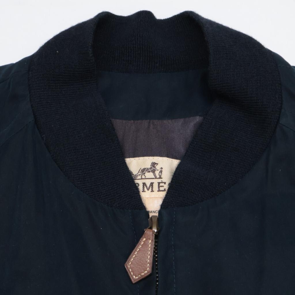 Hermes [Domestic Regular] Bomber MA-1 Jacket 48 NavyUsed