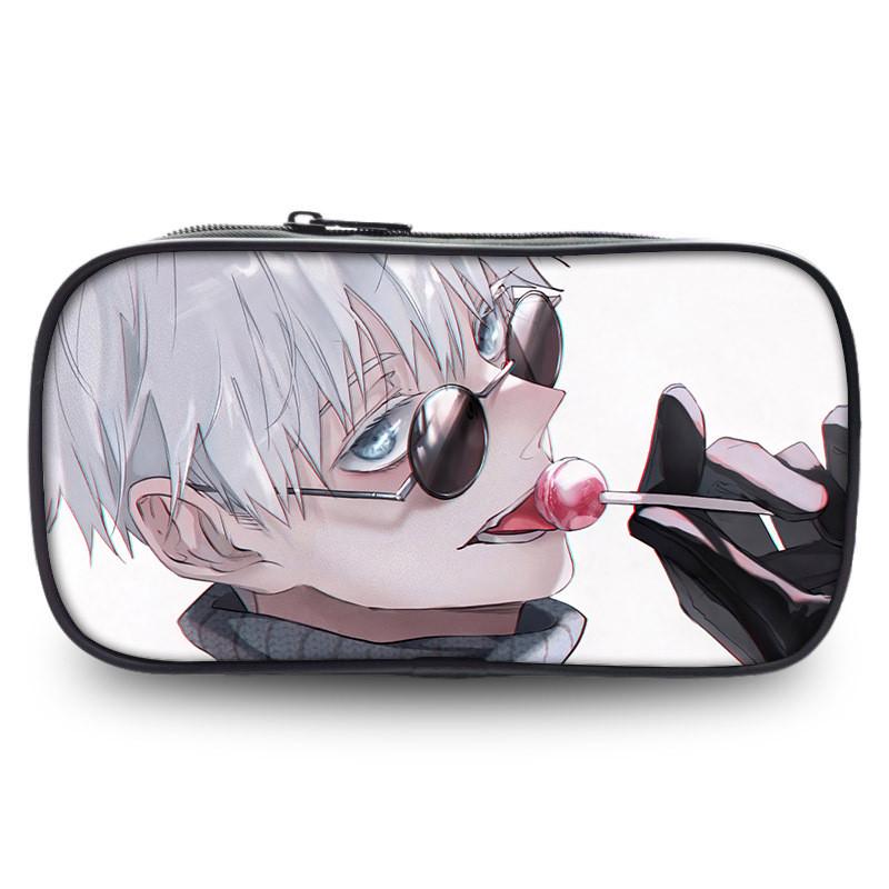 Jujutsu Kaisen Highcapacity Pen Pouch Durable Oxford Fabric Anime Holder Stationery