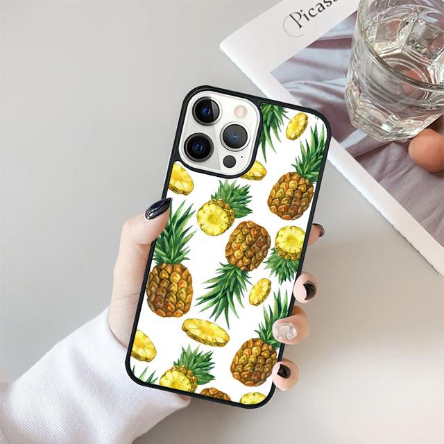 Summer Fruit Pineapple Phone Case For iPhone 17 Air 16 Pro Max 15 14 Plus 12 13 Soft Bumper Shell Cover Coque