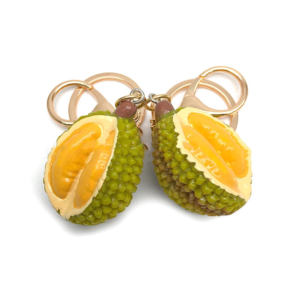 Trendy Simulated Durian Fruit Keychain Eye-catching Durian Pendant Unique Fashion Accessory for Women Gift for Friend