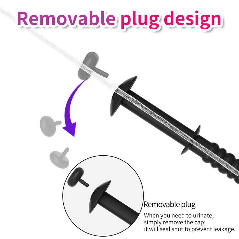 Silicone Penis Plug Hollow Urethral Sounding Sound Flexible Urethra Dilation Dilator Masturbation Penisplug Sex Toys for Men