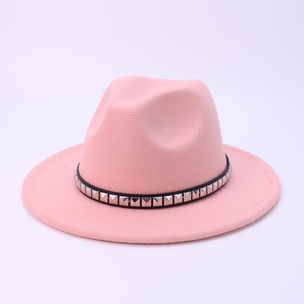 New Western Cowboy Hat Autumn and Winter New Flat-brimmed Wool Top Hat Men's and Women's Versatile Fashion Jazz Hat