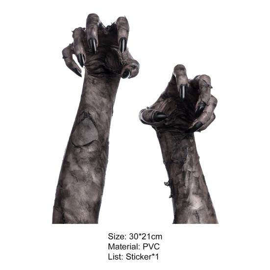 Wall Sticker High Toughness Waterproof PVC Ghost Hand Shaped Wall Decal for Home