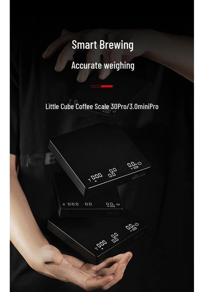 MHW-3BOMBER Little Cube 3.0 Pro Elektronische Pour-Over Kaffeewaage mit Timer
