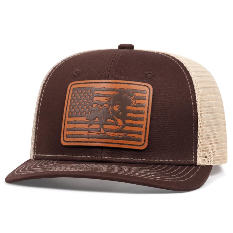 Nieuw Richardson Label Mustang Mesh Hoed Voor Mannen En Vrouwen Buiten Casual Hoed Zonneklep Decoratieve Hoed Hip Hop Hoed Baseballpet brown