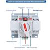 Dual Power Automatic Transfer Switch, Mini Type, 2P 63A, 3P 100A, 4P 63A
