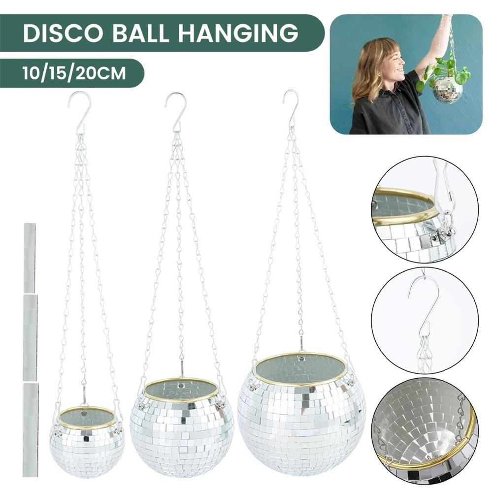 Silver Flower Pots Wall Hanging Basket Mirror Design