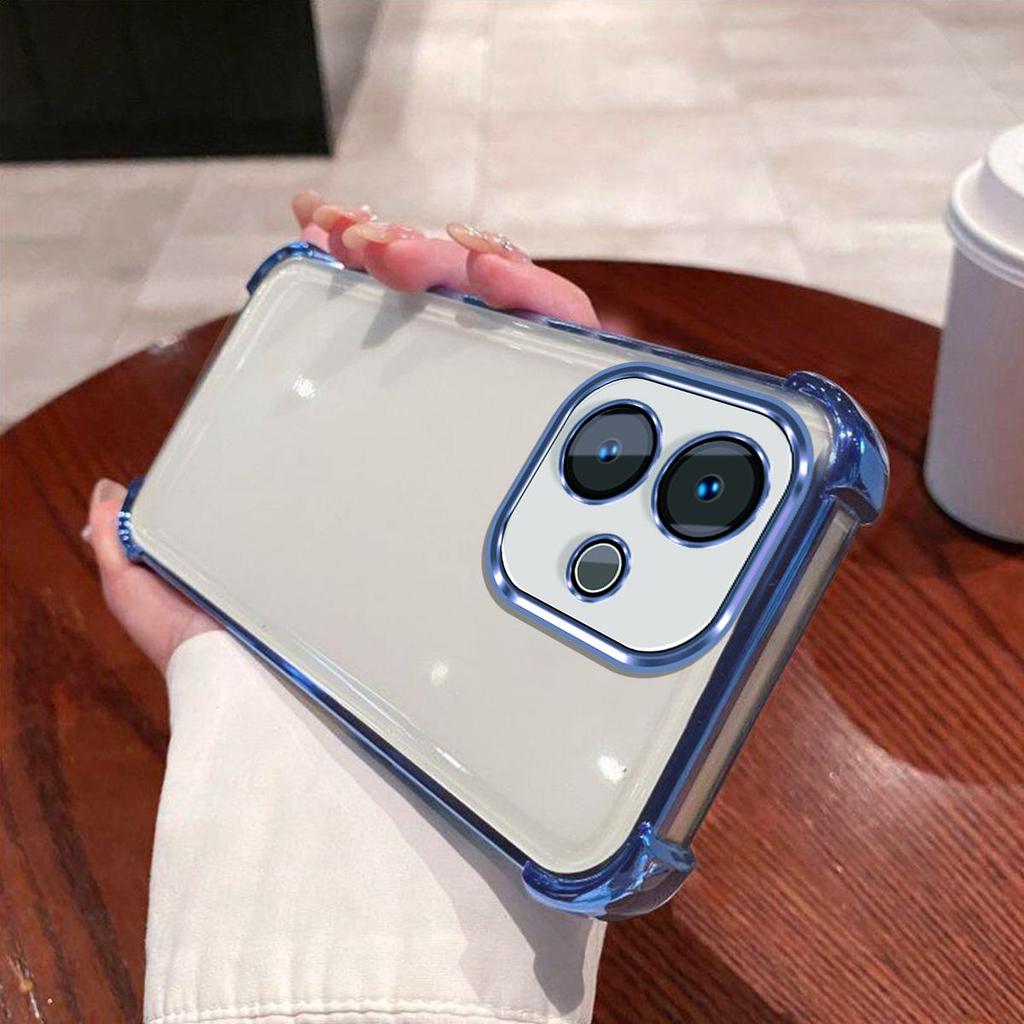 Case for OPPO A5 Pro 4G/5G Electroplated Color Border Clear Phone Casing Cover