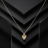 Rhinestone Demon Eye Necklace Copper Gold Plated Turkish Eye Neck Chain Devil's Eye Necklace  Girls